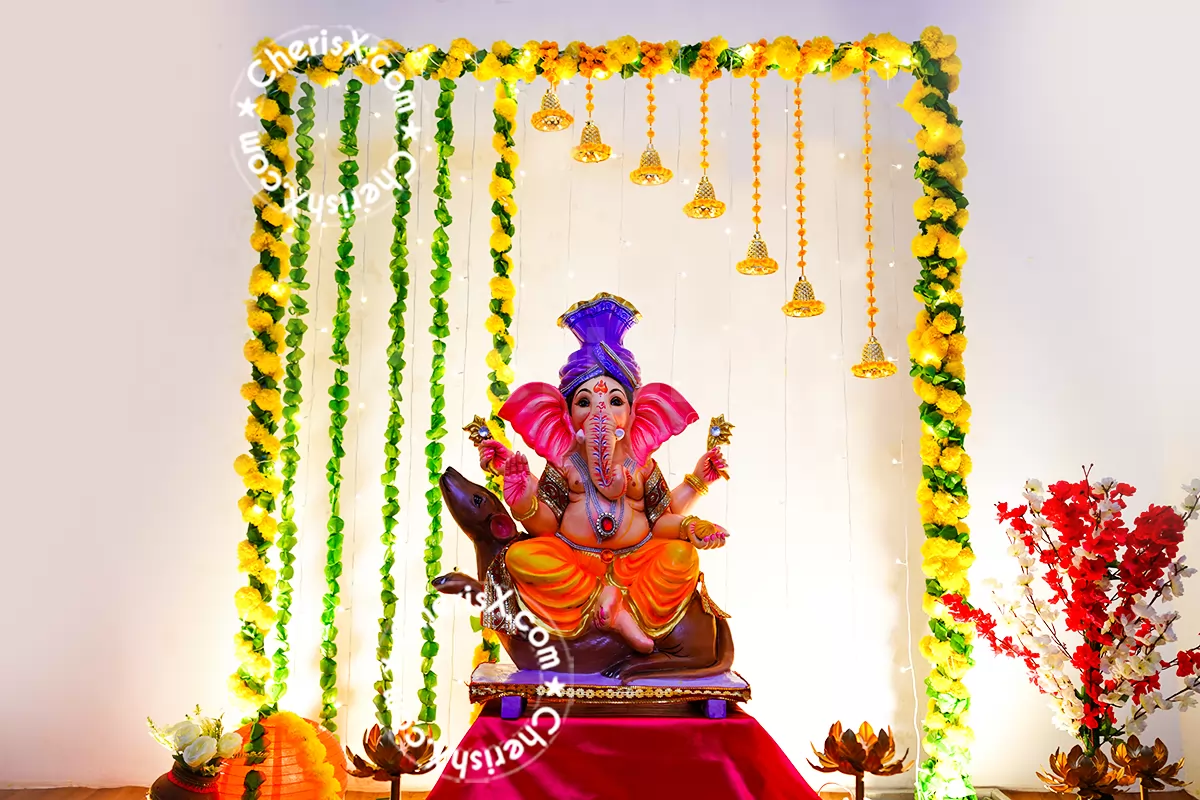 Ganpati Decoration Ideas at Home | Flower and Mandap Decoration – jolevents