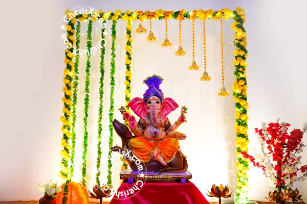 Closed up of Lord Ganesha with white and ping background Stock Photo  Alamy