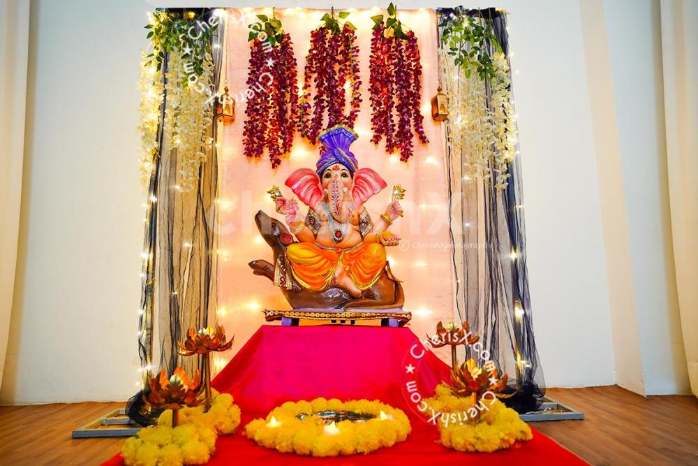 A Beautiful Ganesh Chaturthi Decoration for home in Your City | Jammu
