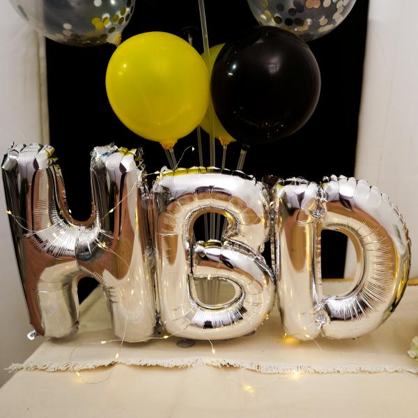 The H, B, and D letter foil balloons make the balloon even more remarkable for the celebration