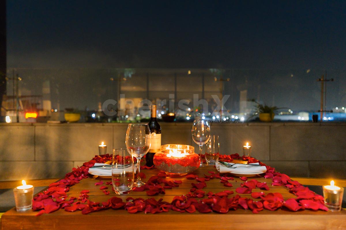 Enjoy an unforgettable dinner experience right under the skylight