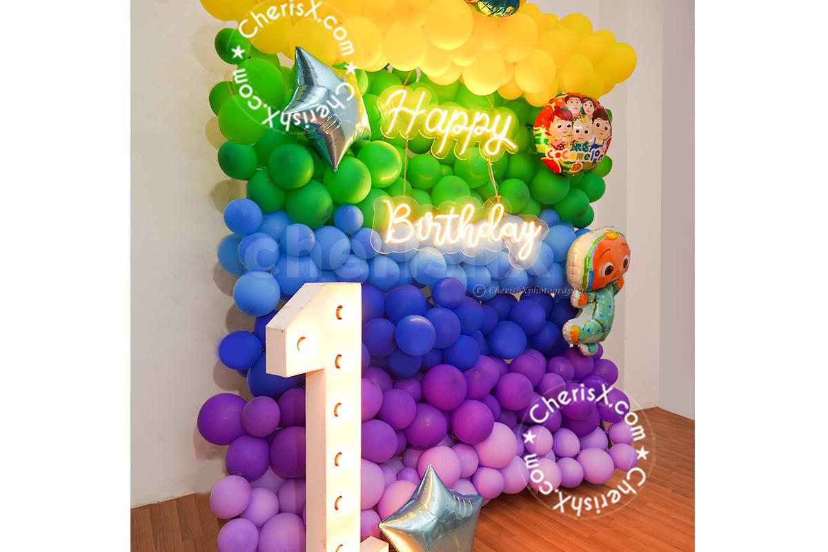 Rainbow Cocomelon Balloon Wall Decor