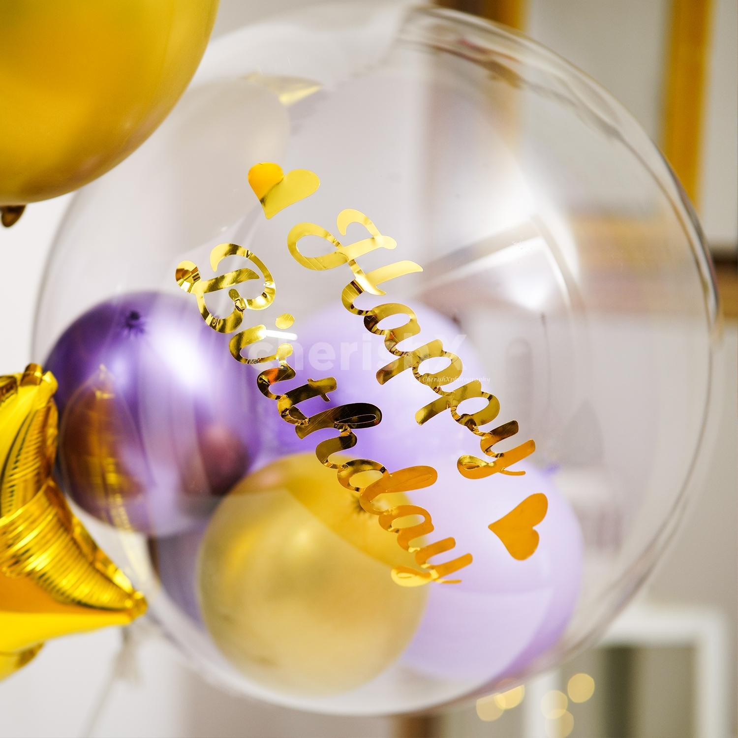 Celebrate a royal birthday with the royal colors, purple and gold!
