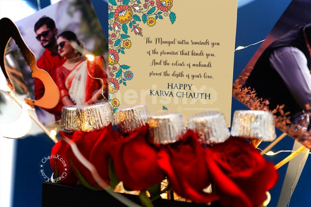 Red Rose Bucket with Initial Letter to gift your close ones.