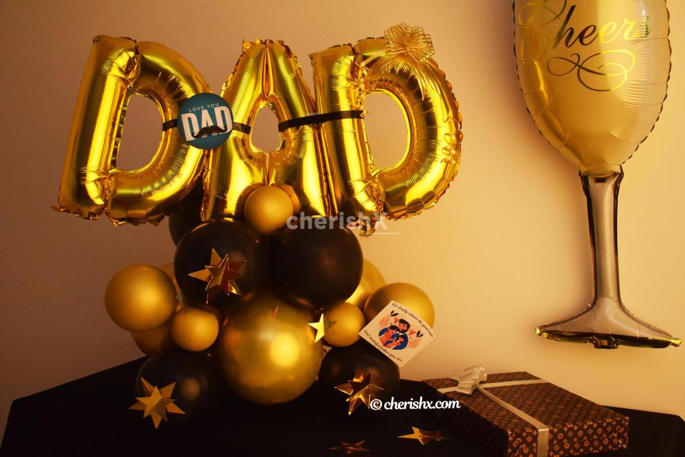 You can surprise your dad with a whole lot of beautiful balloon bunch!
