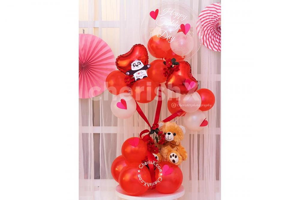 Make your Valentine's Week beautiful by booking a Teddy Balloon Bouquet with CherishX!