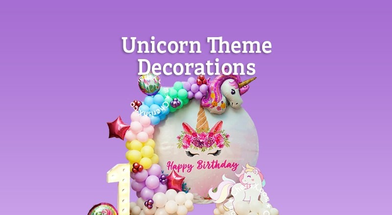 Unicorn Theme Decorations collection