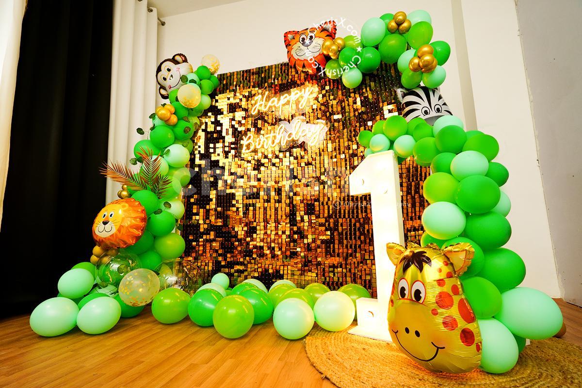 Make your Kids Birthday Party Special with CherishX's Shimmer Jungle theme decor!