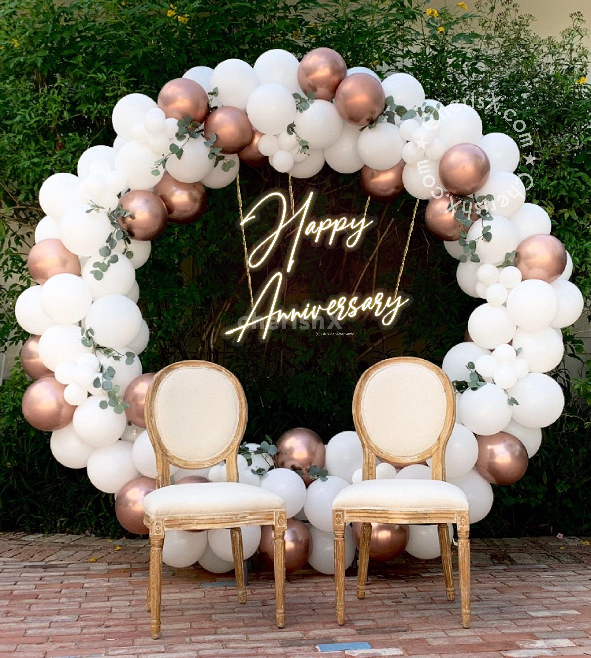 Terrace Decoration With All Lights And Balloons Enjoy Your Happiness With Us