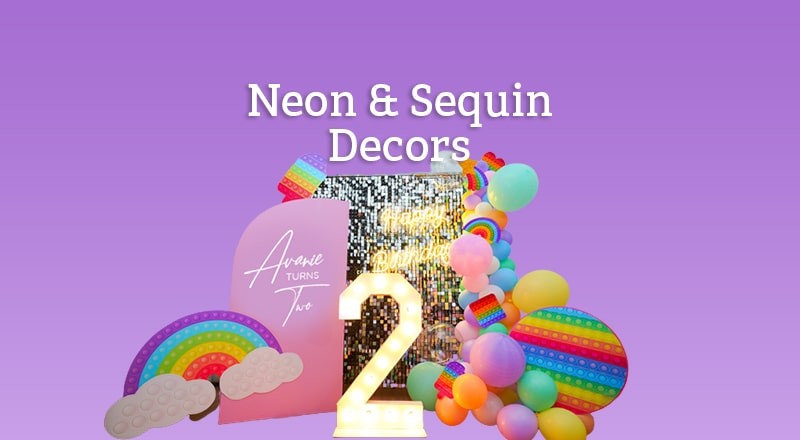 Neon Balloon Decorations collection