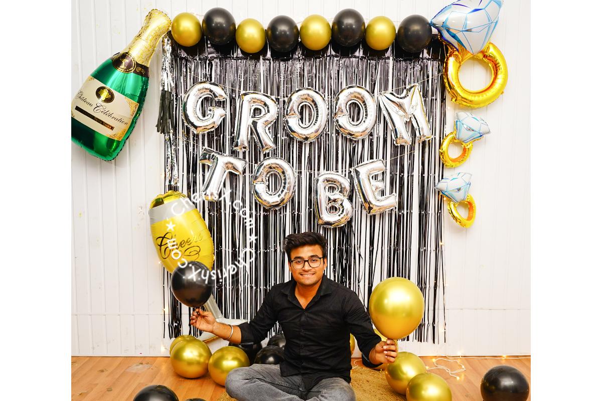 An unforgettable night for the boys and groom with our stylish black and  golden bachelorette party decor An unforgettable night for the boys and  groom with our stylish black and golden bachelorette
