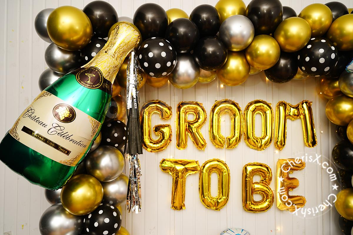 An night for the boys and groom with our stylish black