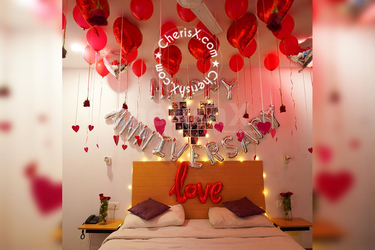 Balloon Decoration at Home for Birthday party, Anniversary, Couple Surprise  … | Birthday decorations, Wedding anniversary decorations, Surprise  birthday decorations