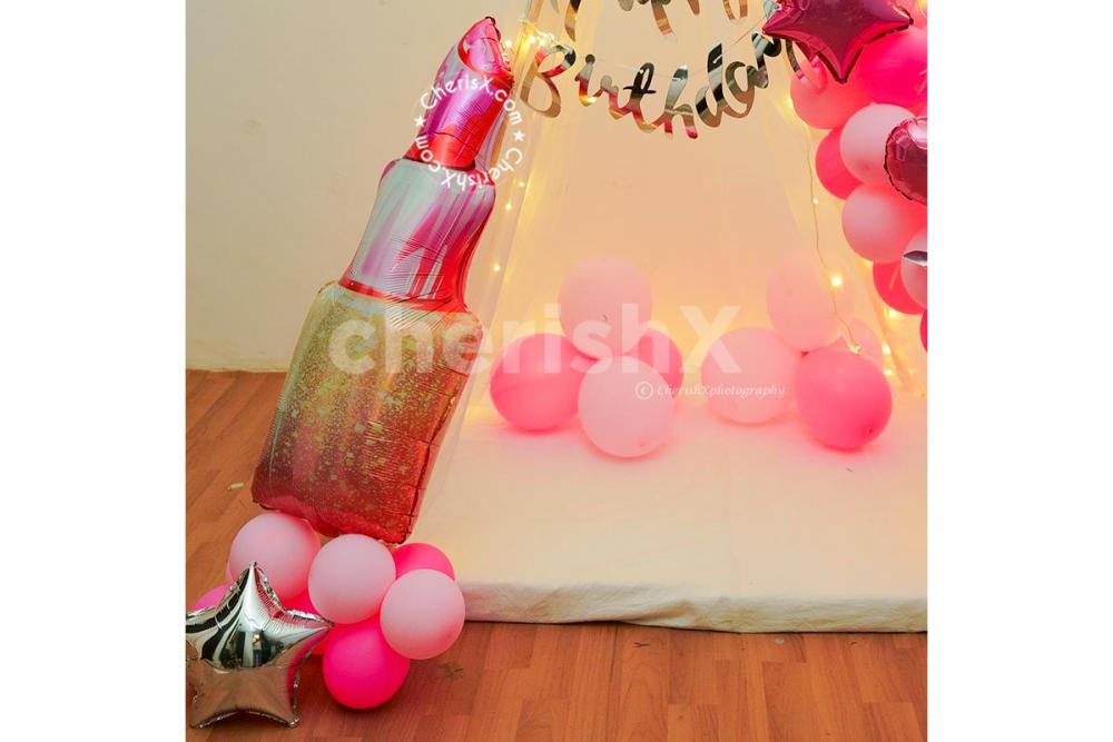 A Barbie Theme Kids Canopy Decor for your kids birthday special.