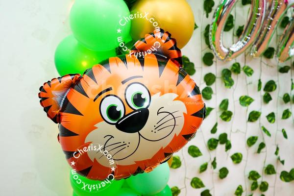 The pixel balloon is a bright addition to any birthday party!