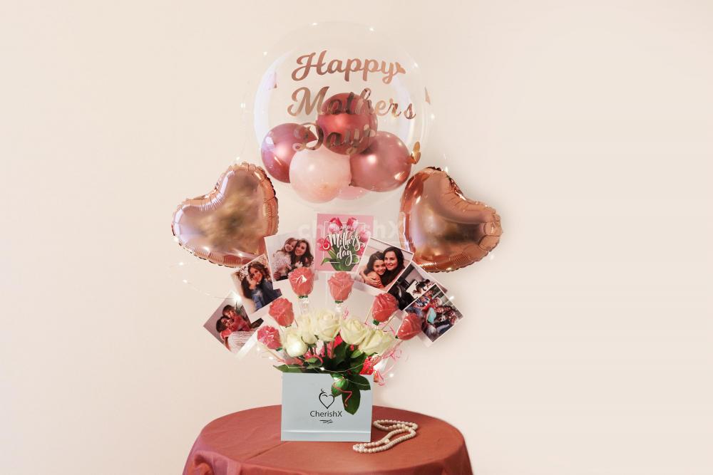 Give a Surprising Gift to your Mother on the Occasion of Mother's Day by booking this lovely Rose Gold Mother's Day Gift Bucket!