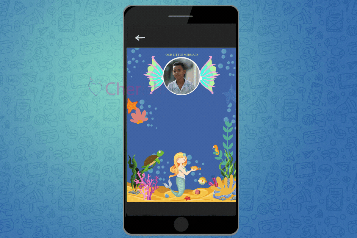 Book Mermaid Theme E-invite for Birthday party in just a Click