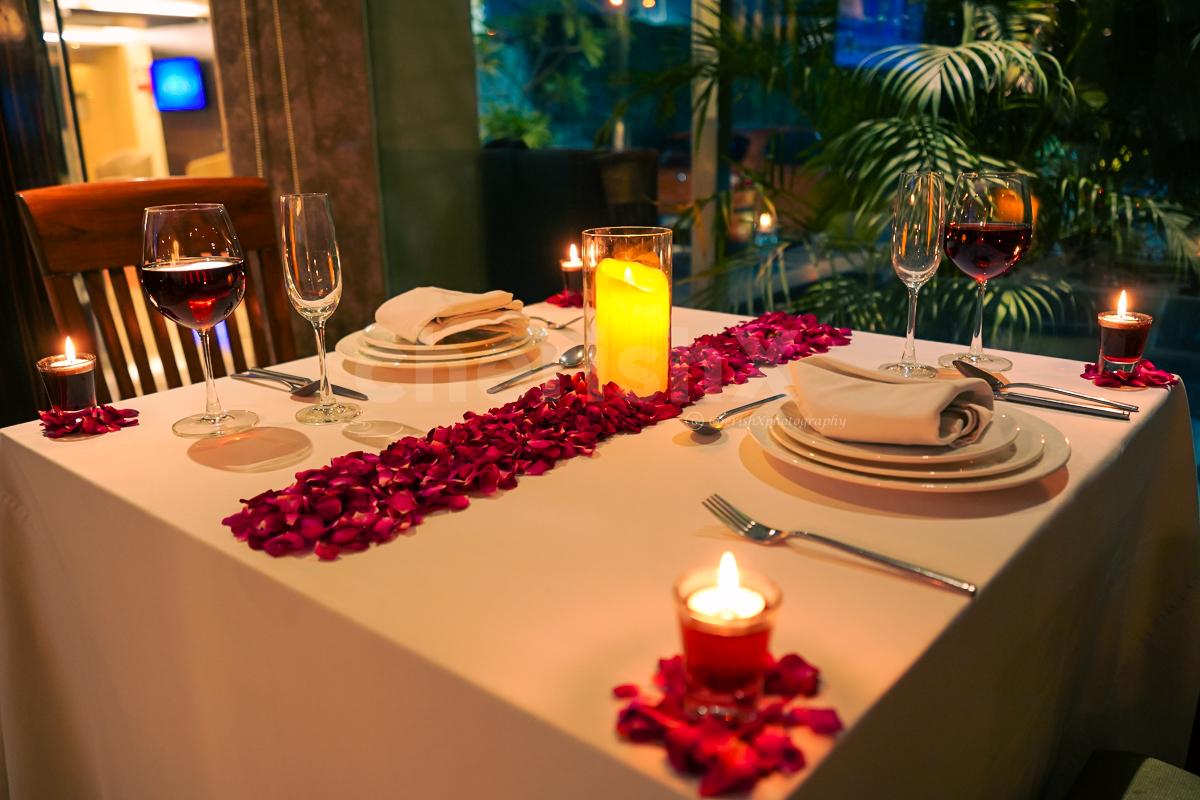 Enjoy a romantic candlelit dinner experience that is sure to make any night special at Sarovar