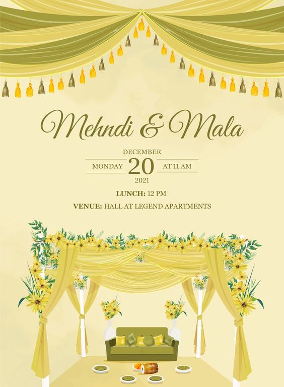 Personalised Wedding MEHNDI DHOLKI INVITATION CARDS GOLD FOIL | eBay