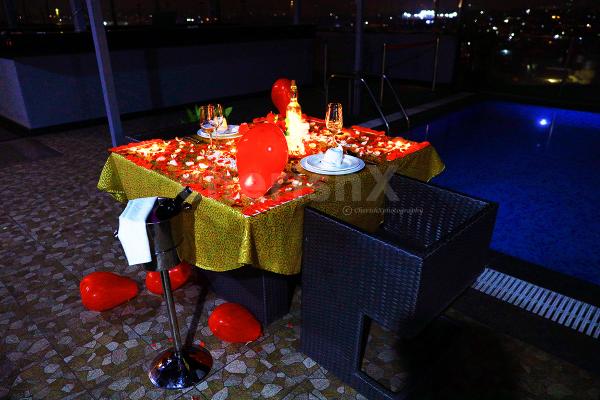 The candles and flowers add charm to your celebrations