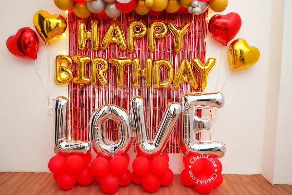 Make your close one's birthday celebration extra special with CherishX's Red Themed Romantic Birthday Decoration!