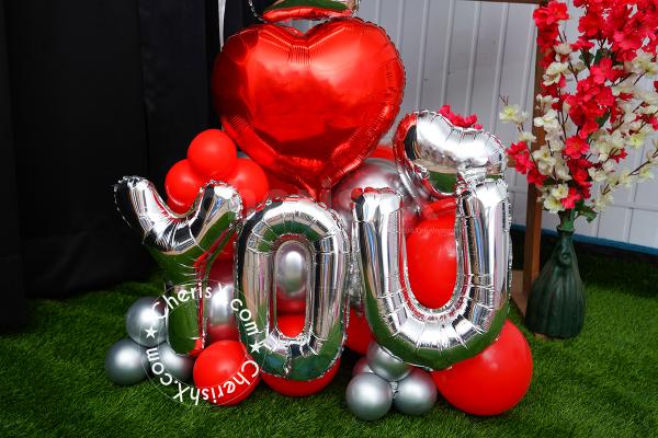 Shower your love with this enormous by gifting the Red Love balloon bouquet