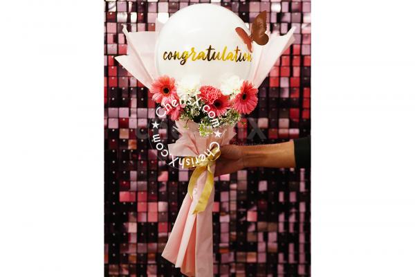 The sparkling pink bouquet is special as it signifies the birth of your girlchild