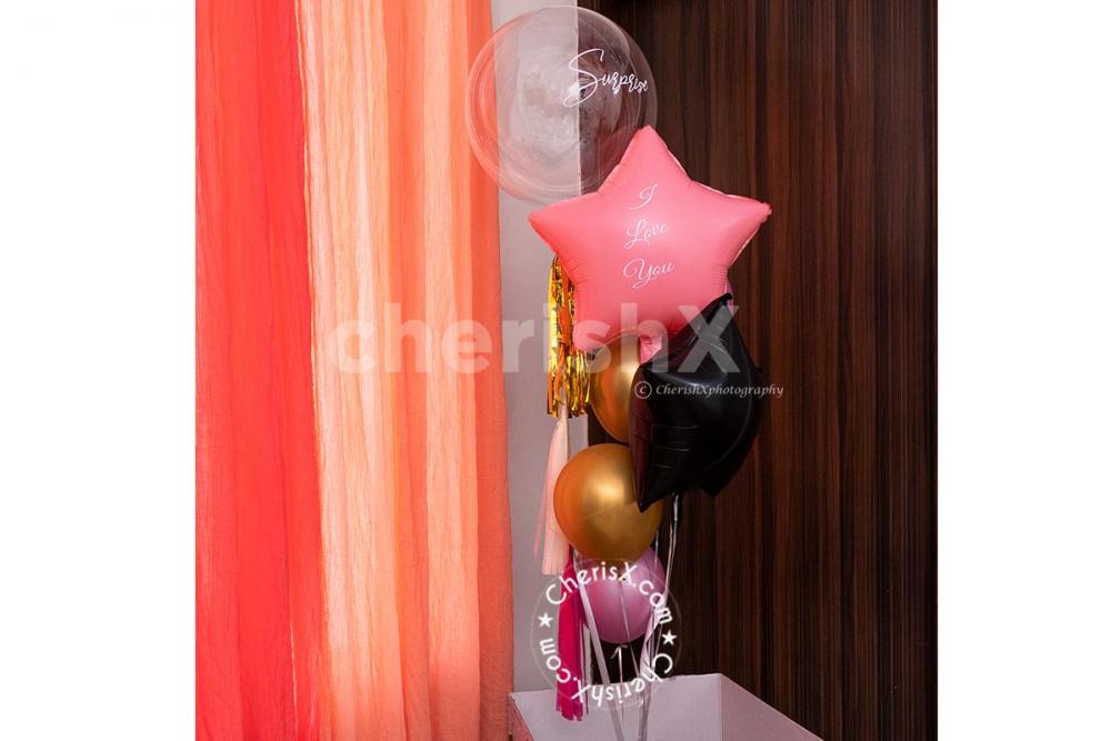 Surprise your partner with a beautiful Pastel Pink and Golden Surprise Box on Valentine's.