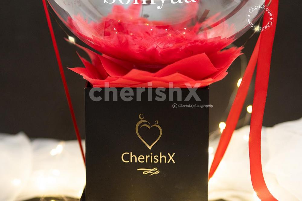 Make your partner feel special this Valentine's with Gorgeous Red Feathers Valentine's Special Bucket  by CherishX.