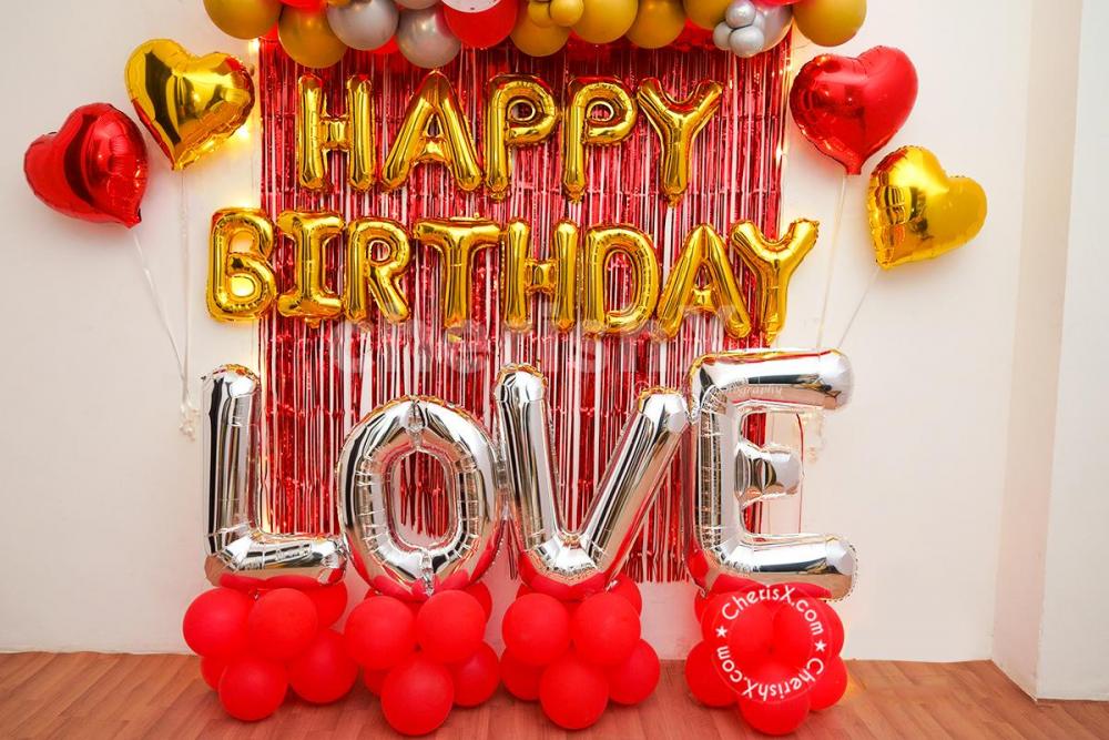 Make your close one's birthday celebration extra special with CherishX's Red Themed Romantic Birthday Decoration!
