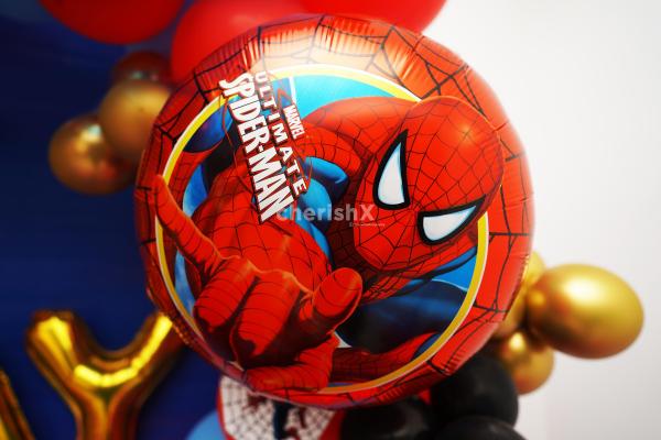 Let your child feel the comic in the real world by booking CherishX's Spider-Man Birthday Theme Decor!