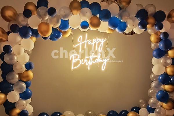 Go for something different this time with an elegant happy birthday neon light decor!