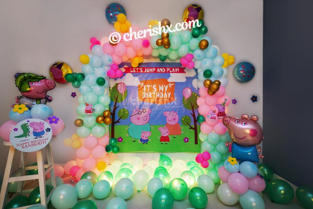 Book CherishX's Peppa Pig Birthday Theme Decor and throw an amazing birthday bash for your child!