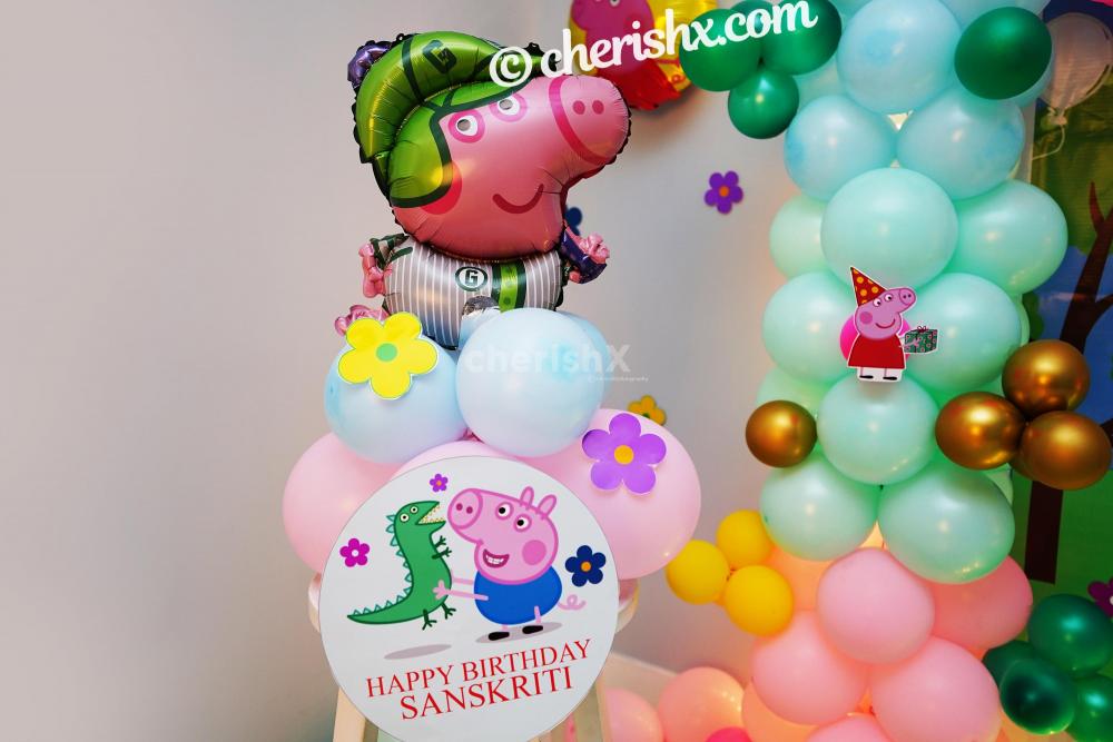 Throw a wonderful party by booking CherishX's Peppa Pig Birthday Theme Decor