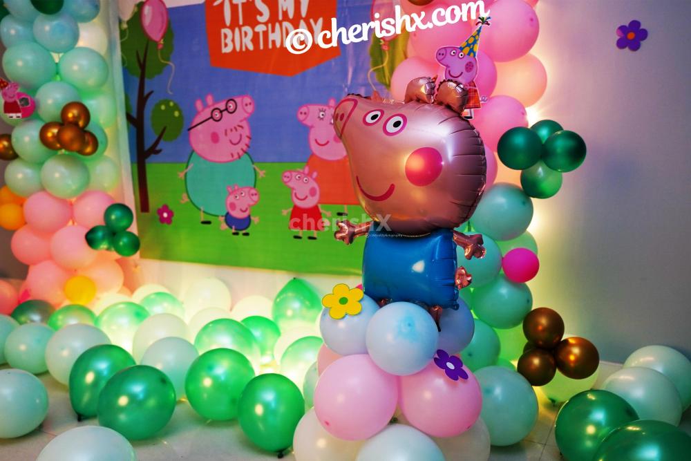 Book CherishX's Peppa Pig Birthday Theme Decor and throw an amazing birthday bash for your child!