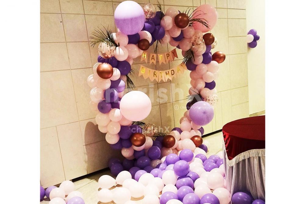 A Stunning Pastel Pink and Purple Theme Birthday Decor by CherishX.