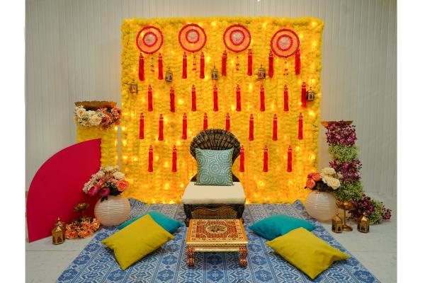 25+ striking mehndi seating ideas for the modern bride - WeddingSutra