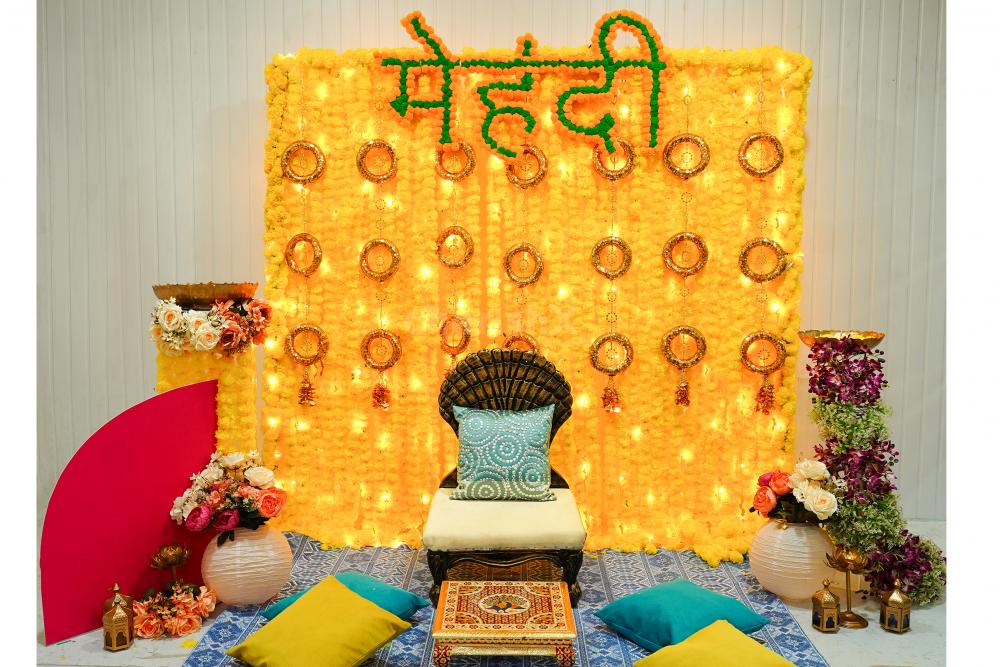 Mehendi Wedding Decor - Pink Theme Decor By Royal Elephants | WedMeGood  Perfect For… | Mehendi decor ideas, Wedding ceremony decorations outdoor,  Desi wedding decor