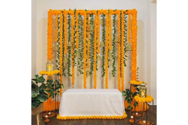 The garlands are an appealing addition to wedding ceremonies