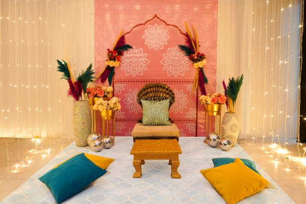 Haldi decoration ideas at home ||simple and easy DIY ideas for haldi  ceremony - YouTube