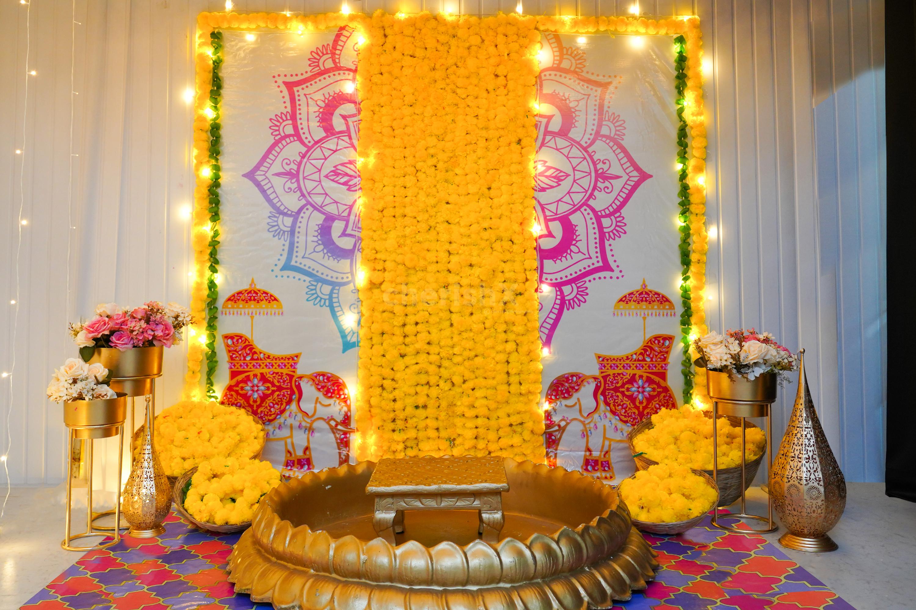 10 Ideas for Home Haldi Decoration at Home