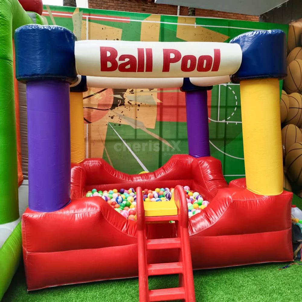Our inflatable ball pool with a slide promises to be a thrilling corner
