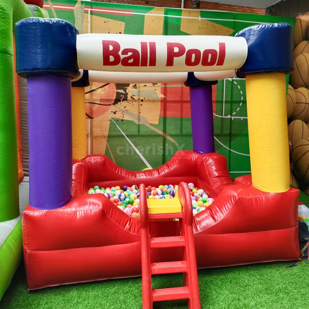 Our inflatable ball pool with a slide promises to be a thrilling corner