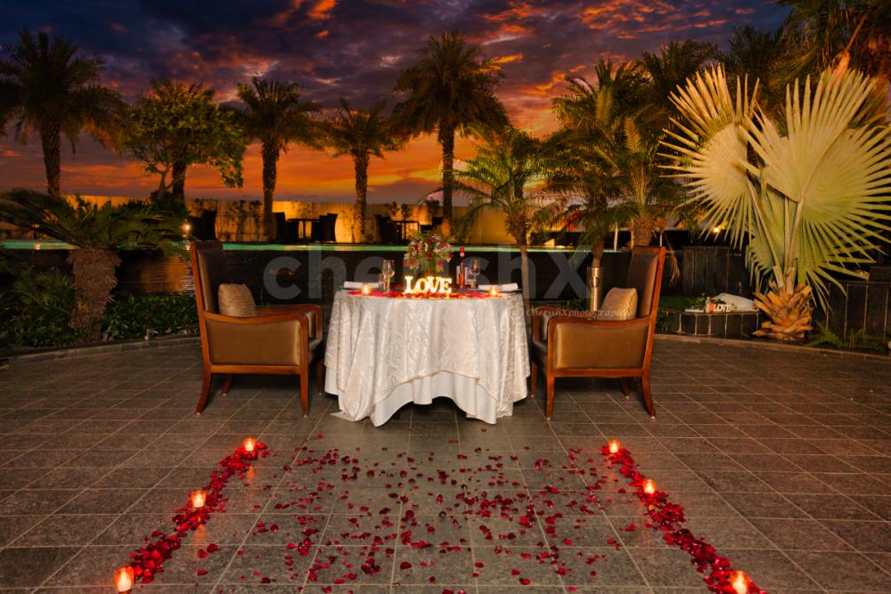 When it is about love the sky is the limit with an open-air deck dinner at Crown Plaza