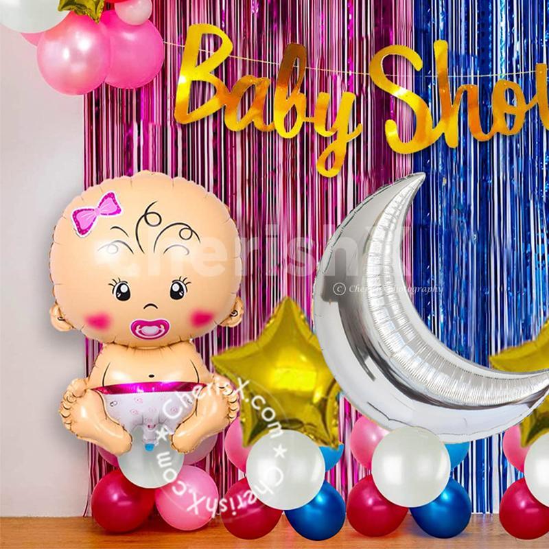 A Stunning Blue and Pink Theme Baby Shower Decor!