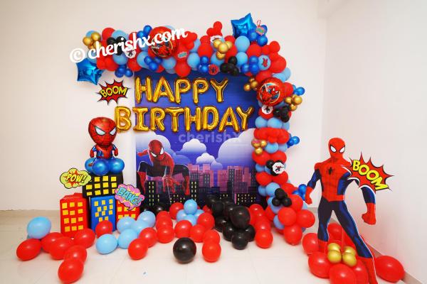 Make your child happier with this Spider-Man Birthday Theme Decor!