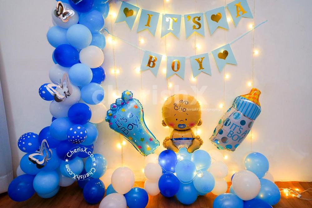 Let the celebrations be grand with Blue themed baby boy decor!