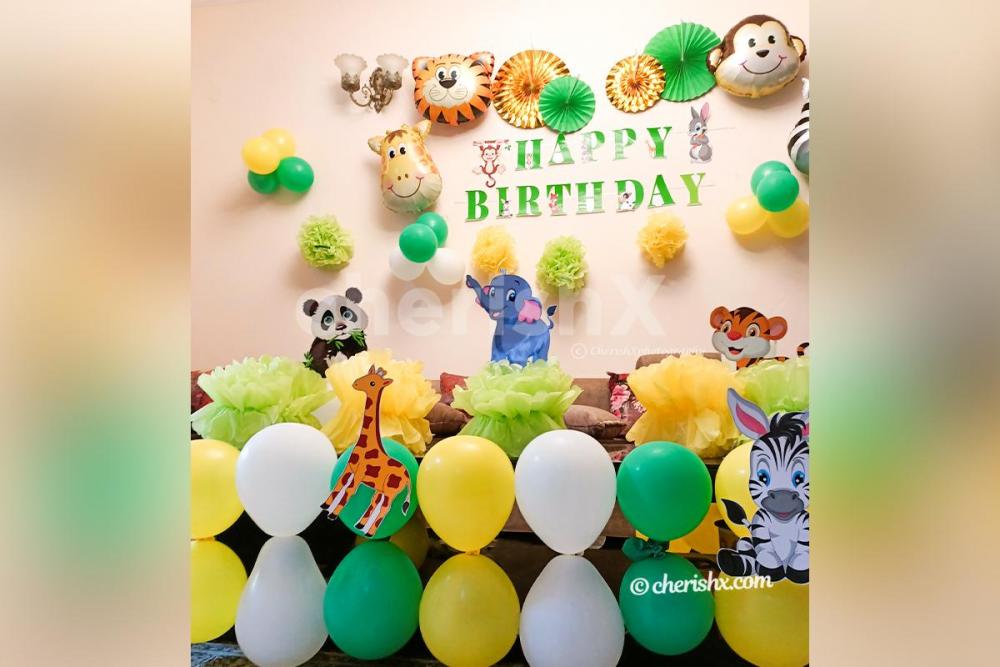 Colourful Forest Theme Birthday Decoration for your child’s birthday ...