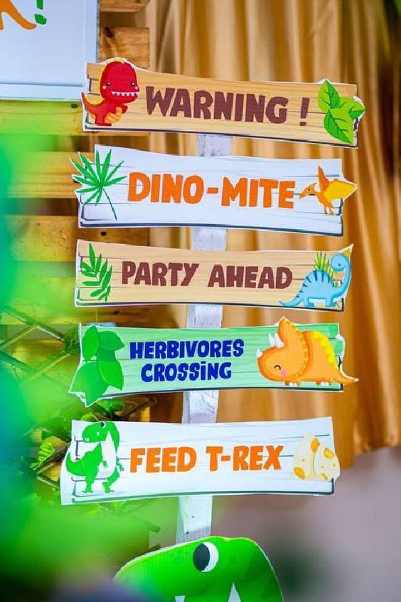 Dinosaur Theme Direction Board
