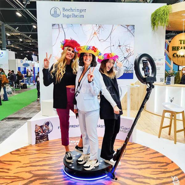 Your guests will enjoy every picture in the 360-degree selfie booth